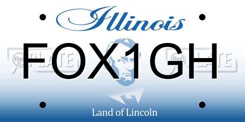FOX1GH Illinois License Plate