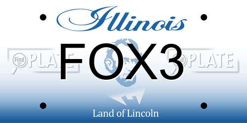 FOX3 Illinois License Plate