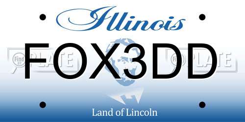 FOX3DD Illinois License Plate