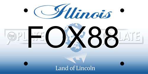 FOX88 Illinois License Plate