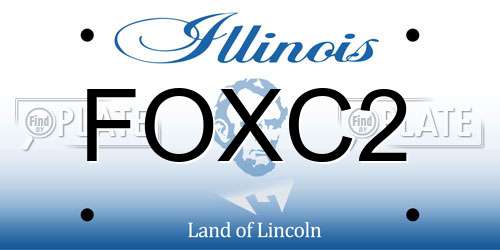 FOXC2 Illinois License Plate