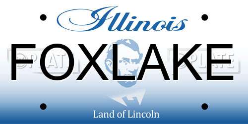 FOXLAKE Illinois License Plate