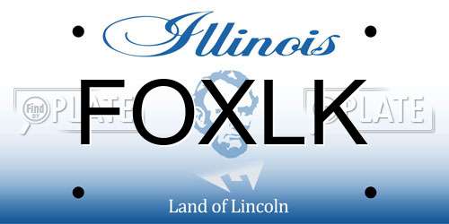 FOXLK Illinois License Plate