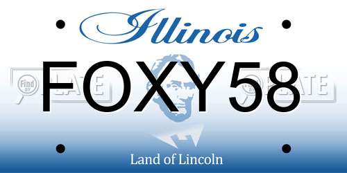 FOXY58 Illinois License Plate