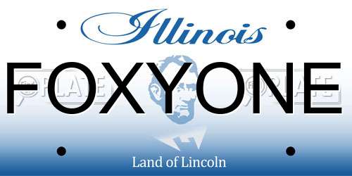 FOXYONE Illinois License Plate