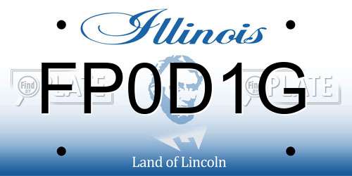 FP0D1G Illinois License Plate