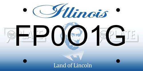 FP0O1G Illinois License Plate
