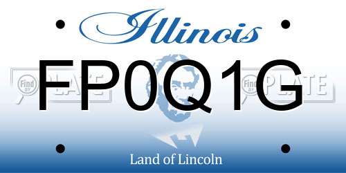 FP0Q1G Illinois License Plate