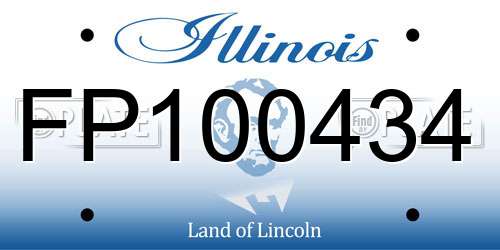 FP100434 Illinois License Plate