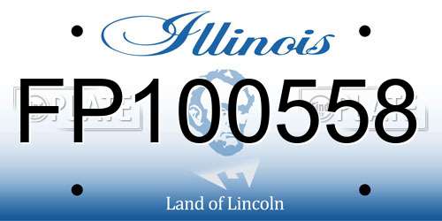 FP100558 Illinois License Plate