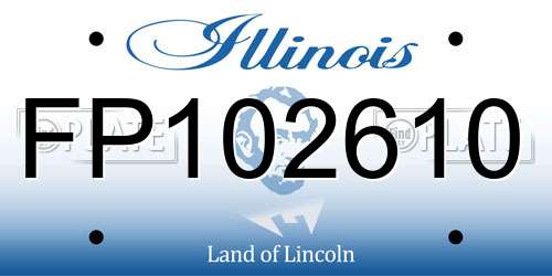 FP102610 Illinois License Plate