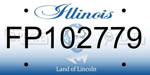 FP102779 Illinois License Plate