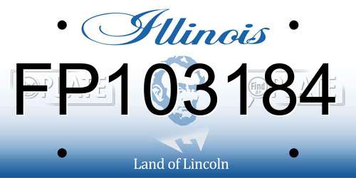 FP103184 Illinois License Plate