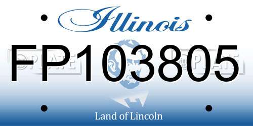 FP103805 Illinois License Plate