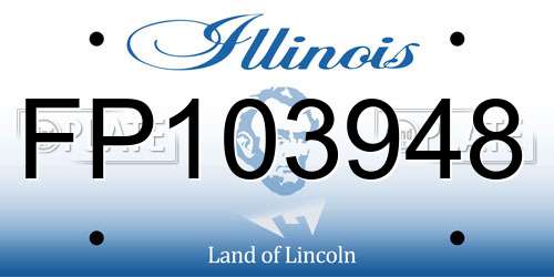 FP103948 Illinois License Plate