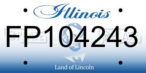 FP104243 Illinois License Plate