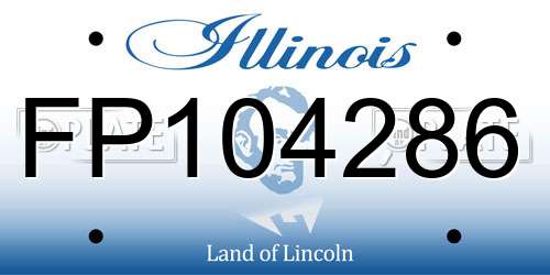 FP104286 Illinois License Plate