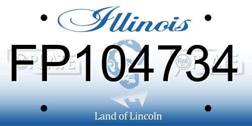 FP104734 Illinois License Plate