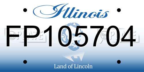 FP105704 Illinois License Plate