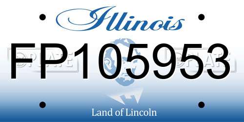 FP105953 Illinois License Plate