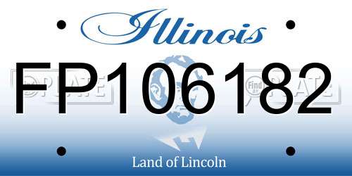FP106182 Illinois License Plate