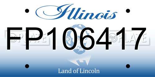 FP106417 Illinois License Plate