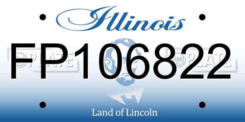 FP106822 Illinois License Plate