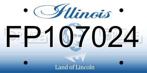 FP107024 Illinois License Plate
