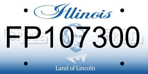 FP107300 Illinois License Plate