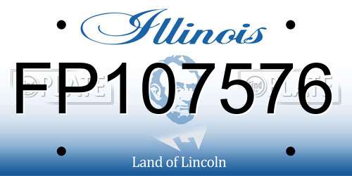 FP107576 Illinois License Plate