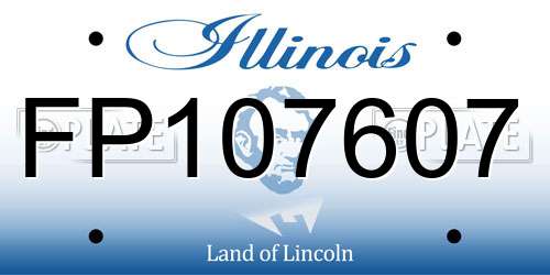 FP107607 Illinois License Plate