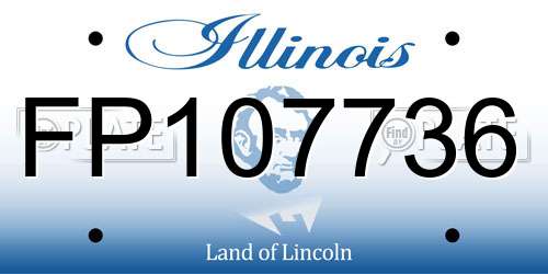 FP107736 Illinois License Plate
