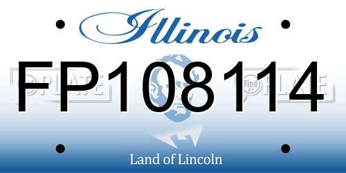 FP108114 Illinois License Plate