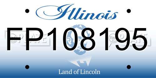 FP108195 Illinois License Plate
