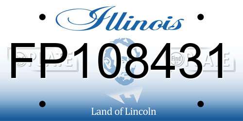 FP108431 Illinois License Plate