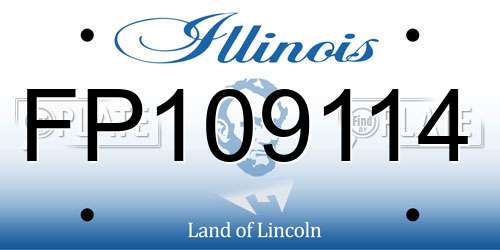 FP109114 Illinois License Plate