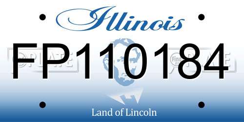 FP110184 Illinois License Plate