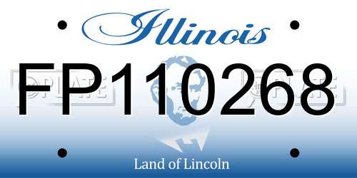 FP110268 Illinois License Plate