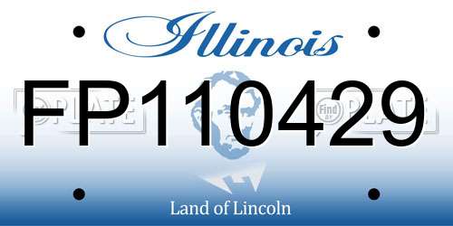 FP110429 Illinois License Plate