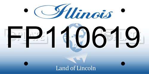 FP110619 Illinois License Plate