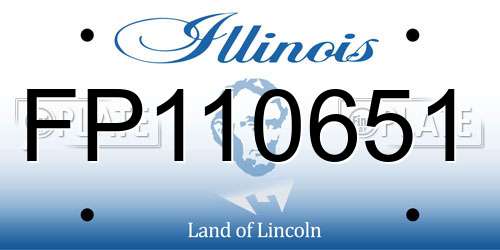 FP110651 Illinois License Plate