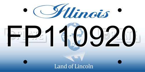 FP110920 Illinois License Plate