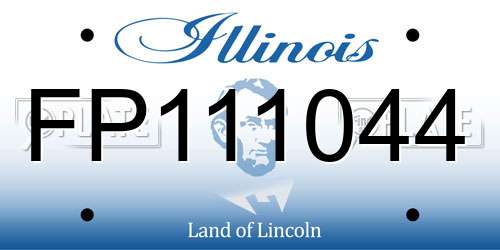 FP111044 Illinois License Plate