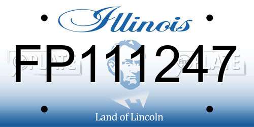 FP111247 Illinois License Plate
