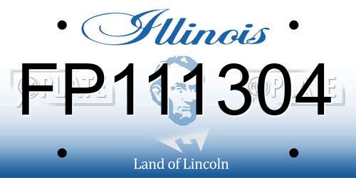 FP111304 Illinois License Plate