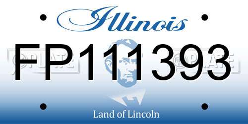 FP111393 Illinois License Plate