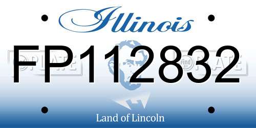FP112832 Illinois License Plate
