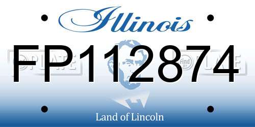 FP112874 Illinois License Plate