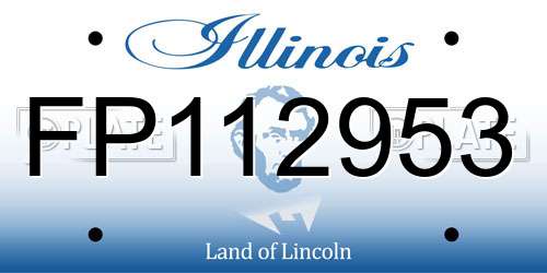 FP112953 Illinois License Plate