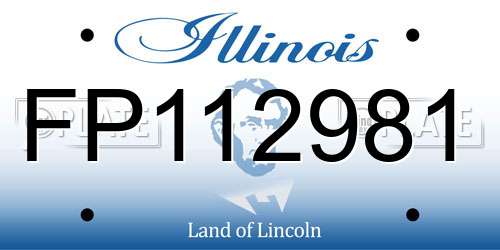 FP112981 Illinois License Plate